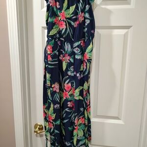 Blush Floral Navy Jumpsuit